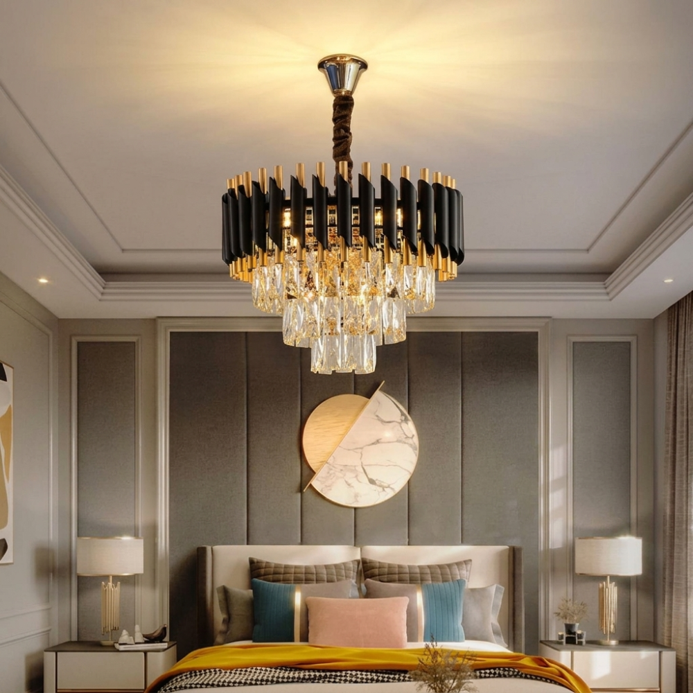 Black Mamba 600mm Luxury Crystal Chandelier (rotate +rgb +bluetooth &speaker) Main image