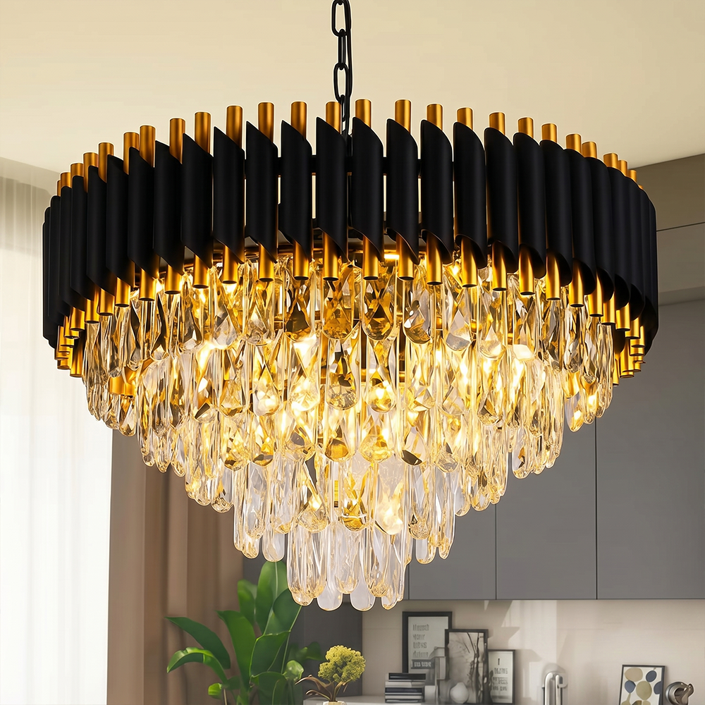 Black Mamba 600mm Luxury Crystal Chandelier (rotate +rgb +bluetooth &speaker) Main image