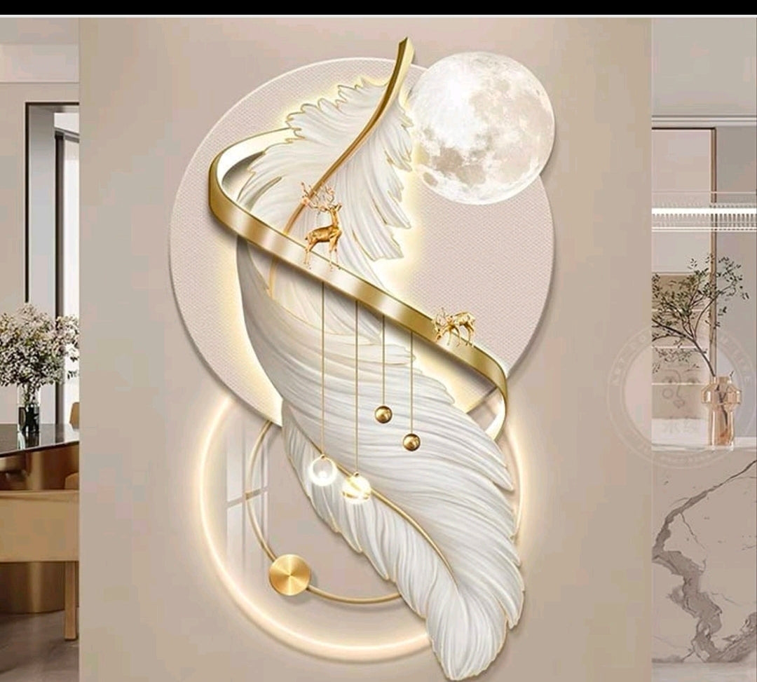 3 D Crystal Wall Décor With LED Lights