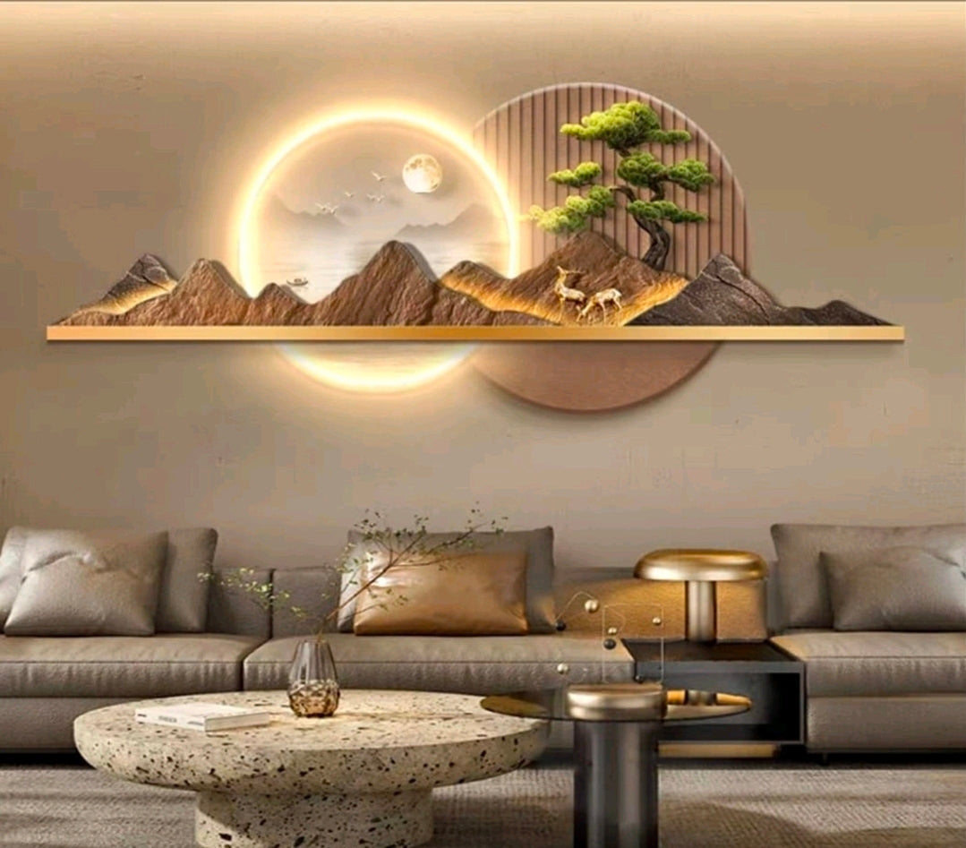 3 D Crystal Wall Décor With LED Lights Main image
