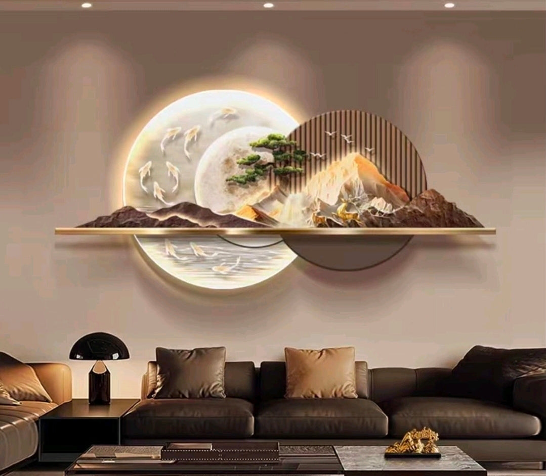 3 D Crystal Wall Décor With LED Lights Main image