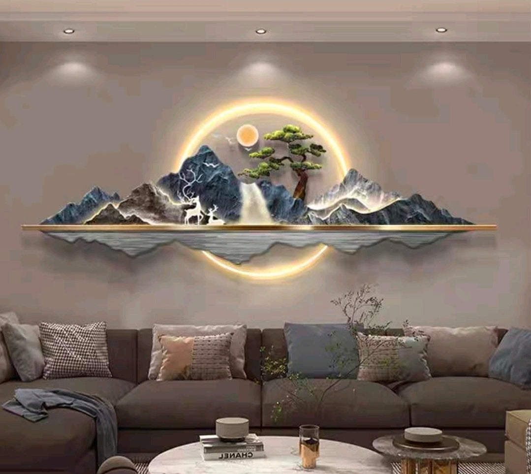 3 D Crystal Wall Décor With LED Lights