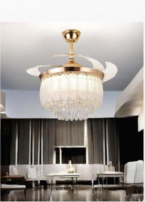 Golden Fasthur 500mm 4 Blades Auto Open Candelliers Ceiling Fan